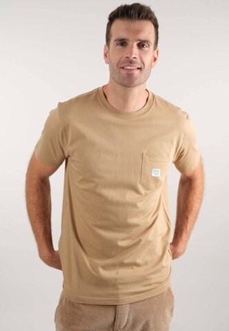 T-Shirt 'Basito' Deeluxe en marron : devant