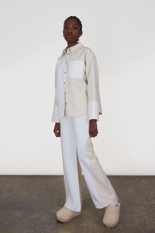 Aligne Blouse 'Frankie' in Cream, Light Beige