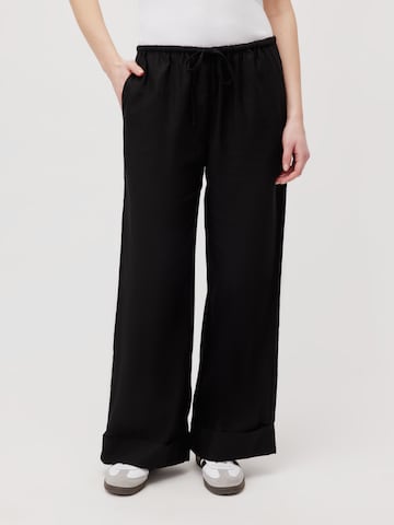 Wide leg Pantaloni 'Effie' de la LeGer by Lena Gercke pe negru: față