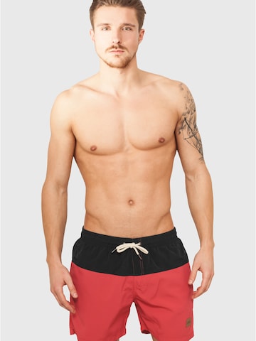 Urban Classics Zwemshorts in Rood: voorkant