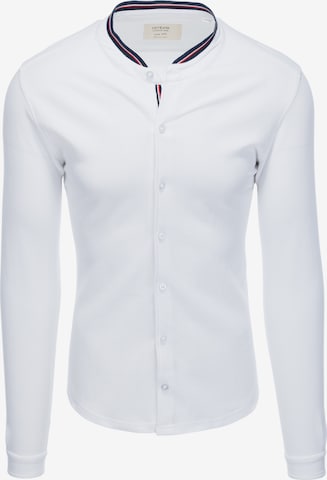 Ombre Slim fit Button Up Shirt 'K542' in White: front
