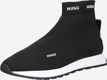 HUGO Red High-Top Sneakers 'Icelin Hito' in Black: front
