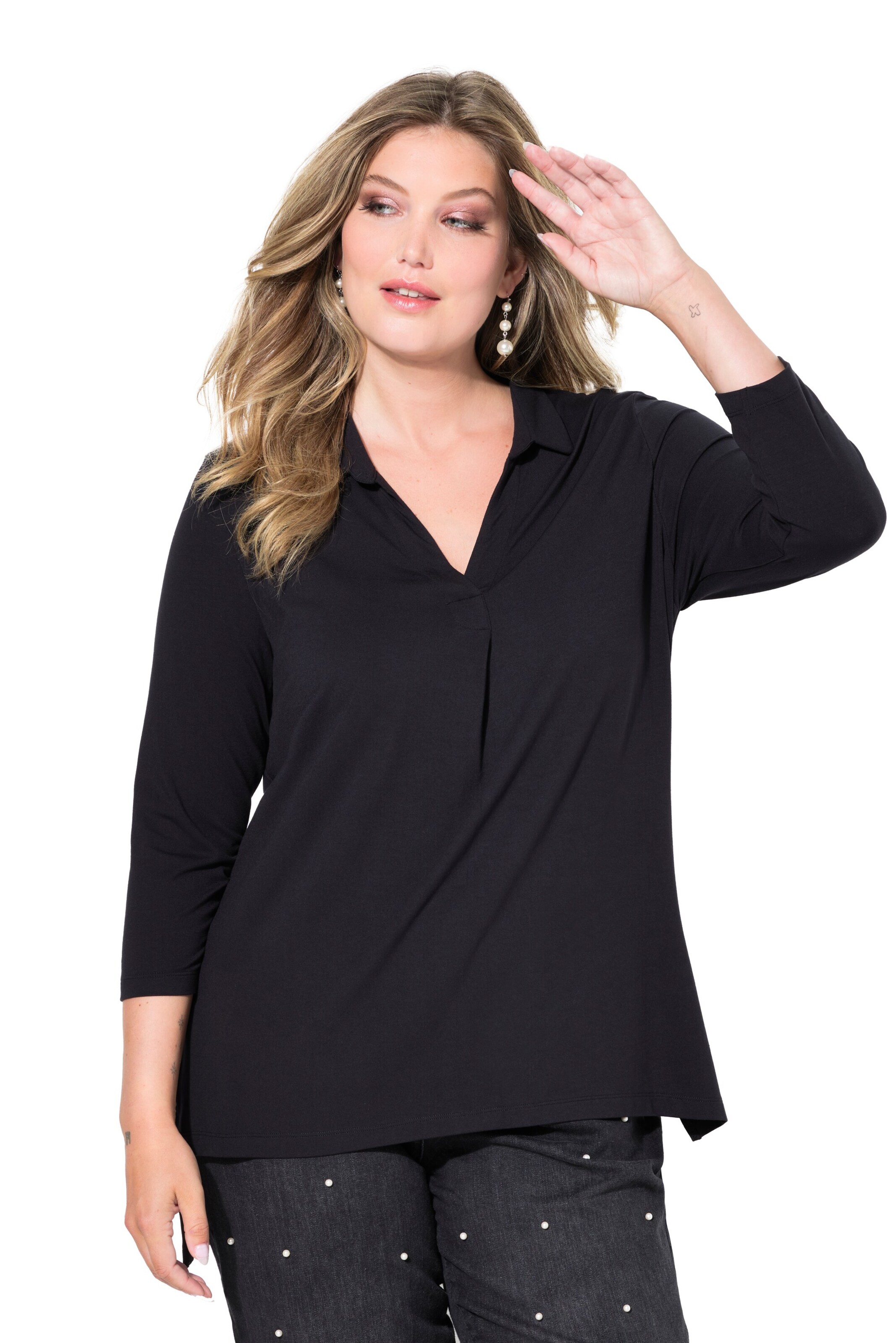 MIAMODA Shirt in Black: front