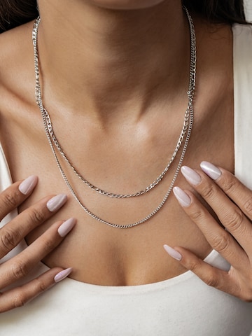 Hey Happiness Necklace 'Bold Layers' in Silver