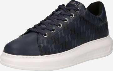 Baskets basses Karl Lagerfeld en bleu : devant