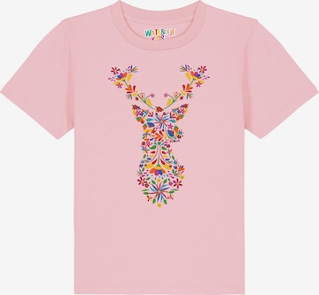 T-Shirt 'Floral Deer' watabout.kids en rose : devant
