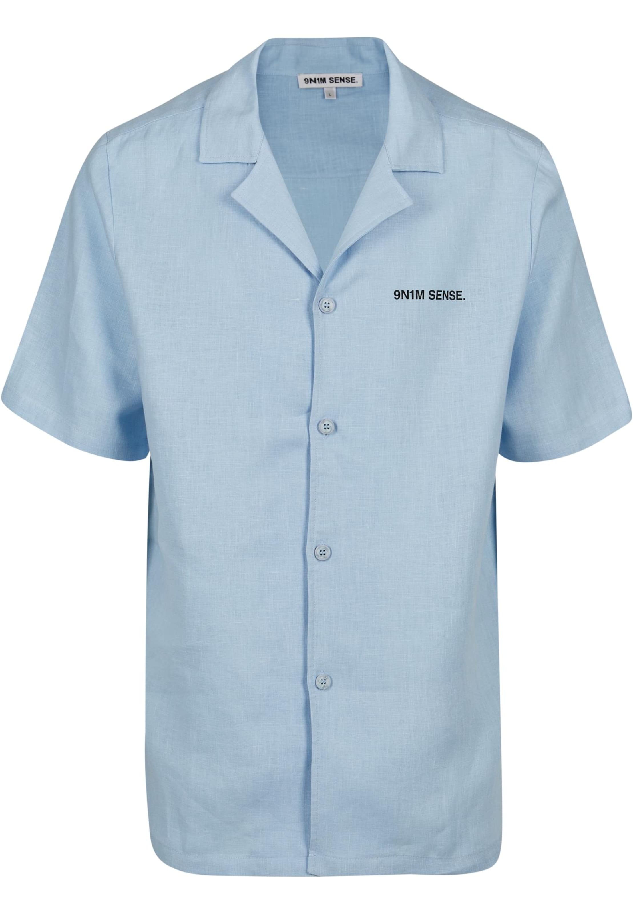 9N1M SENSE Pohodlné nošení Košile 'Mykonos ' – modrá: přední strana