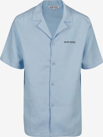 9N1M SENSE Button Up Shirt 'Mykonos ' in Blue: front