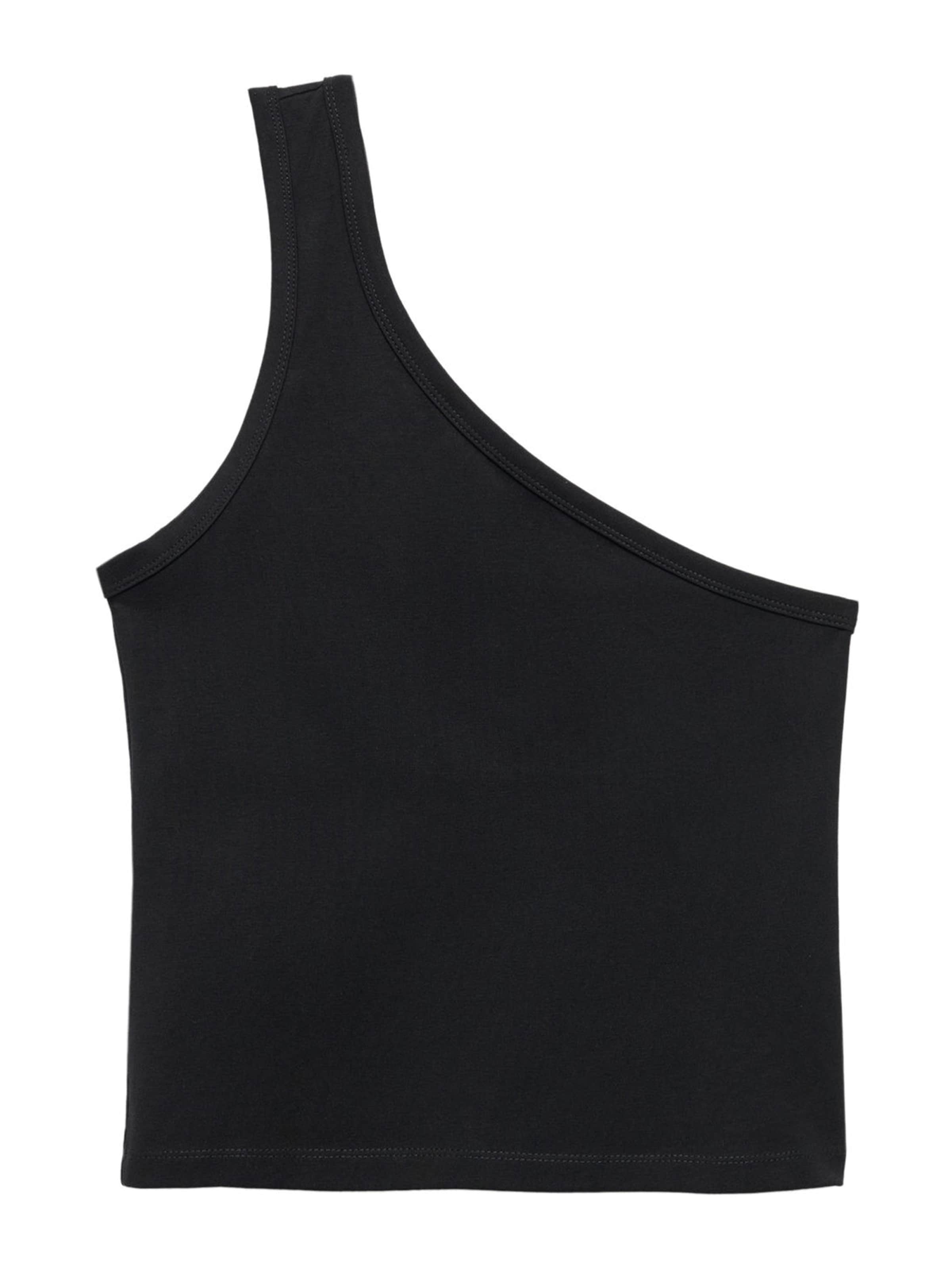 MANGO Топ 'CORALI' в черно: отпред