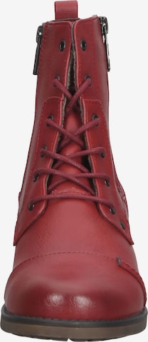 MUSTANG Lace-up bootie in Red