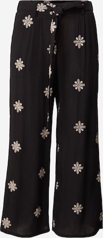 Hailys Wide Leg Laskoshousut 'Ci44ne' värissä musta: etupuoli