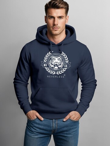 Neverless Sweatshirt 'Academic Tiger' in Blue