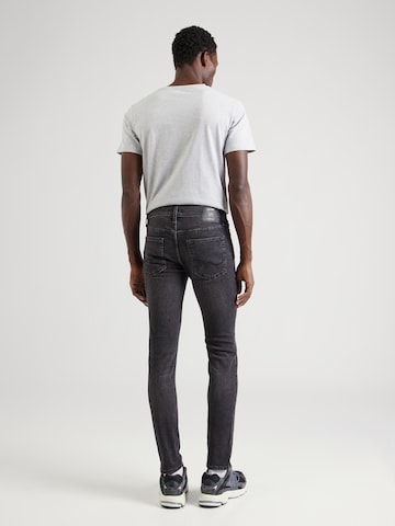 JACK & JONES Skinny Kavbojke 'Liam' | črna barva