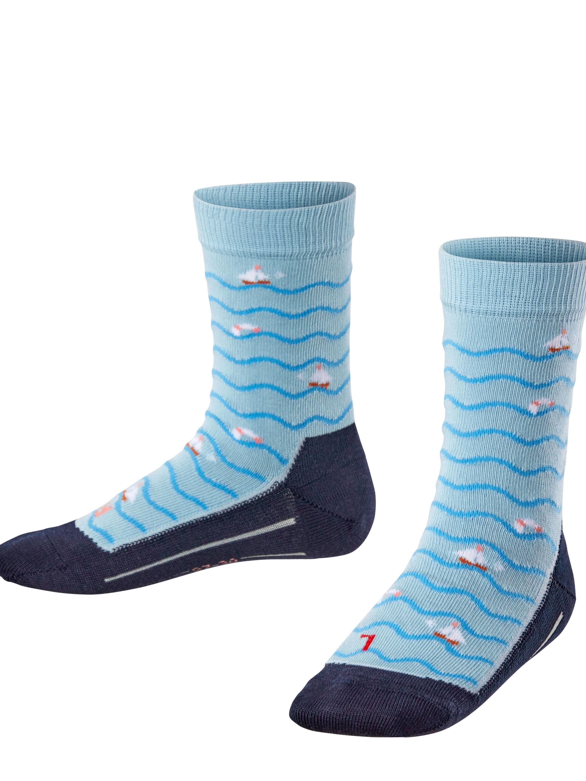 FALKE Socks 'Active Sailing Boats' in Blue: front