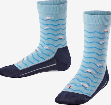 FALKE Socks 'Active Sailing Boats' in Blue: front