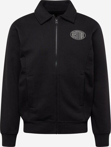 G-Star RAW Zip-Up Hoodie in Black: front