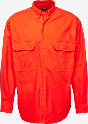 Levi's Skateboarding Tussenjas 'Skate L/S Woven' in Rood: voorkant