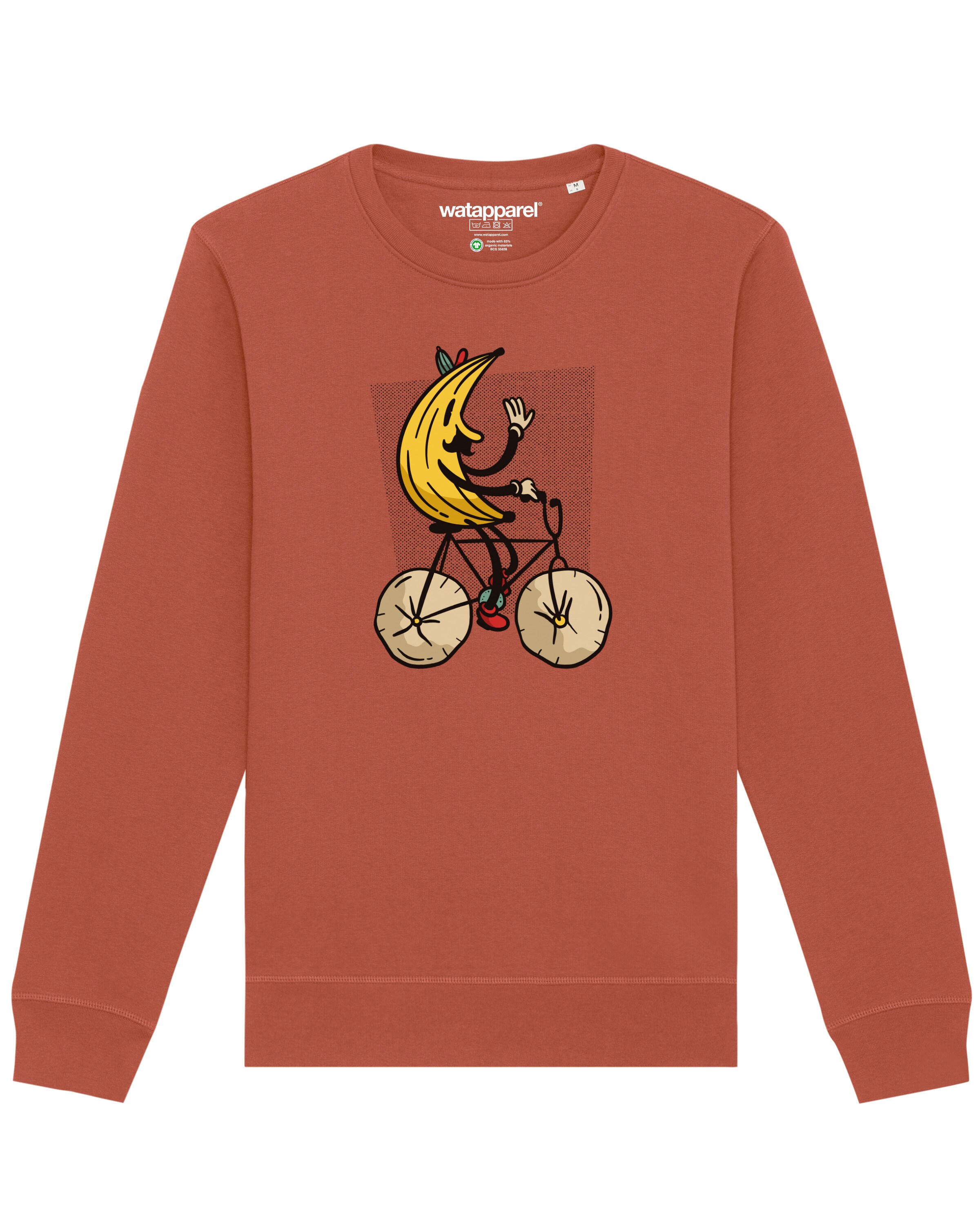 Sweat-shirt ' Banana Rider ' Watapparel en marron : devant