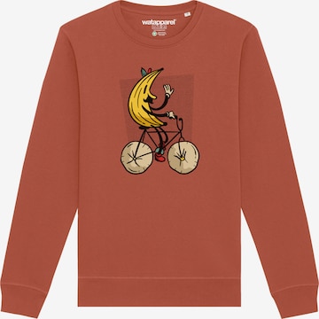 Felpa ' Banana Rider ' di Watapparel in marrone: frontale