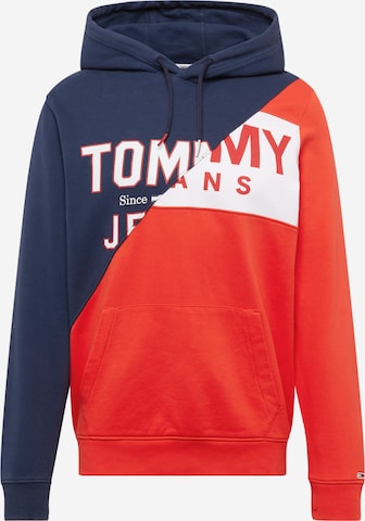 Tommy Jeans Mikina – modrá: přední strana