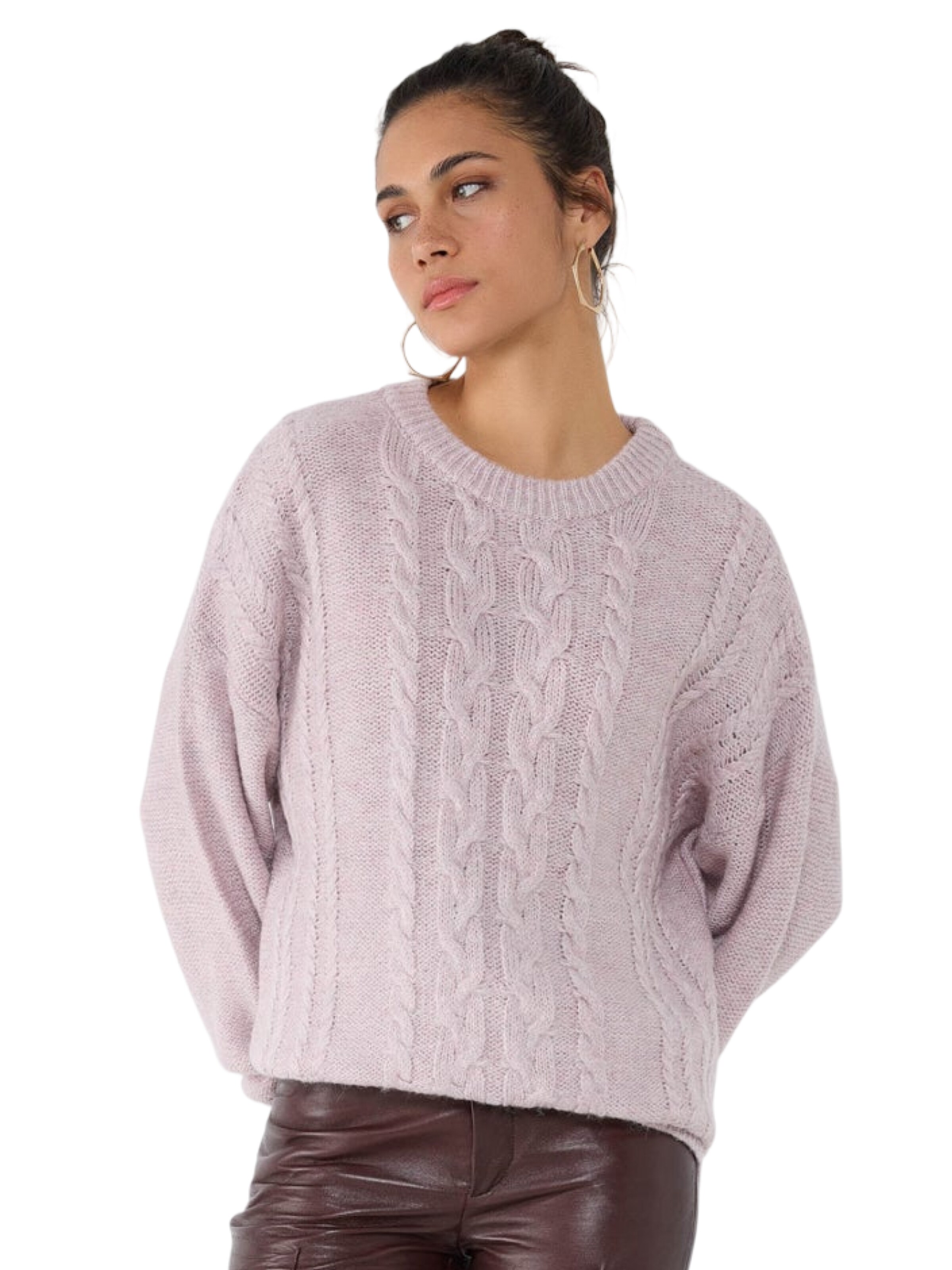 No Matter What Sweater in Purple: front