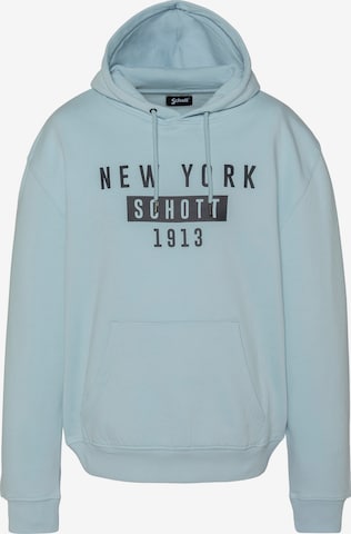 Schott NYC Sweatshirt in Blau: Vorderseite