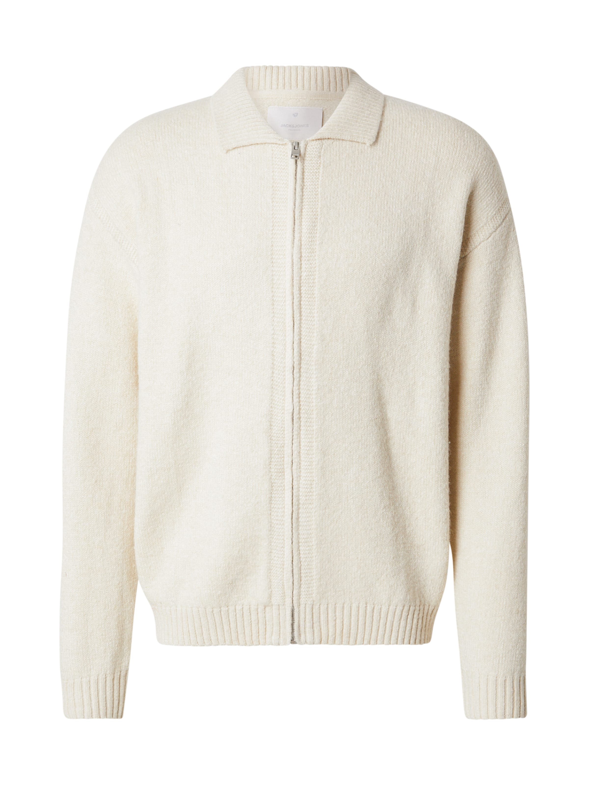 JACK & JONES Strickjacke 'JPRCCFox' in Weiß: Vorderseite