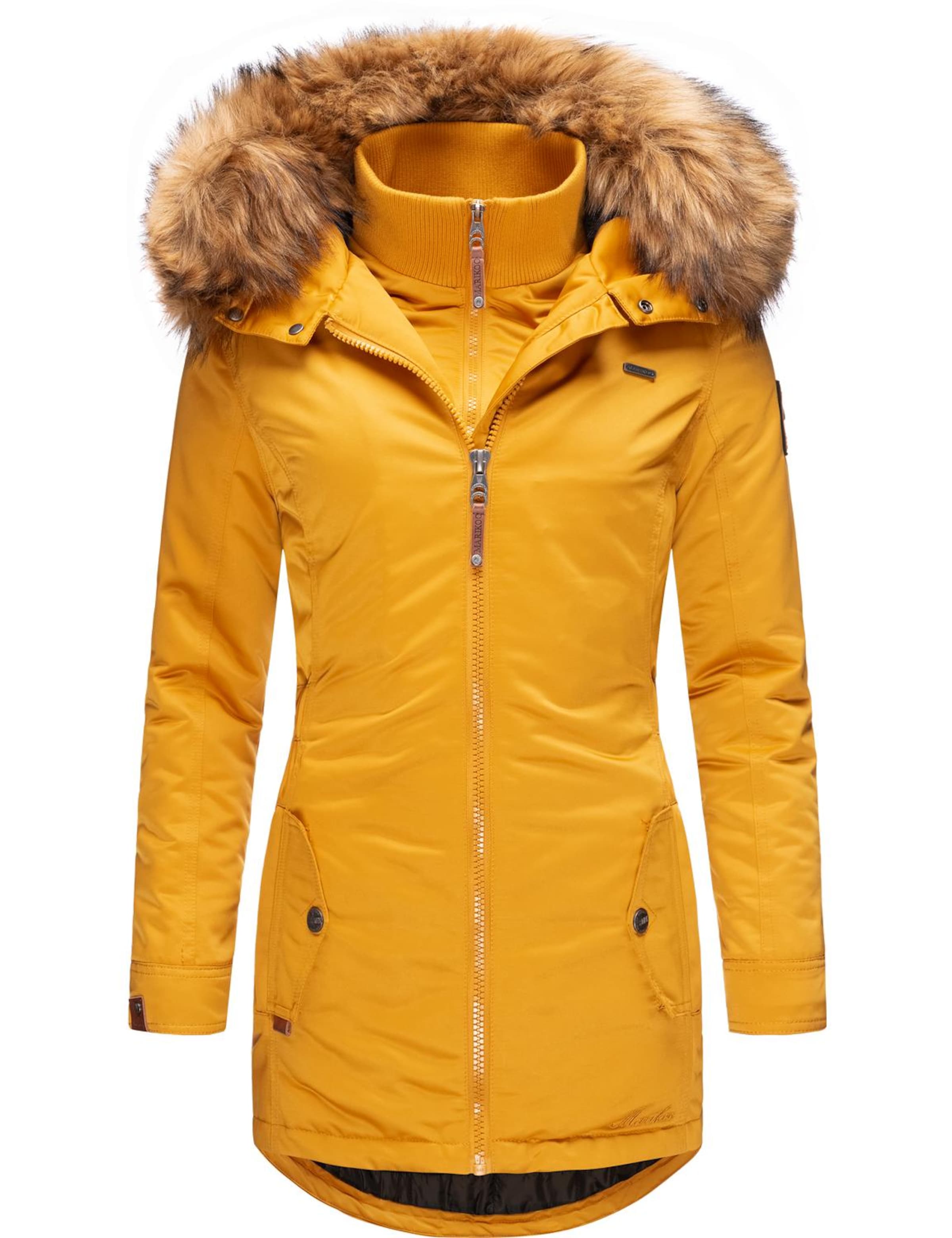Cappotto invernale 'Sanakoo' di MARIKOO in giallo: frontale