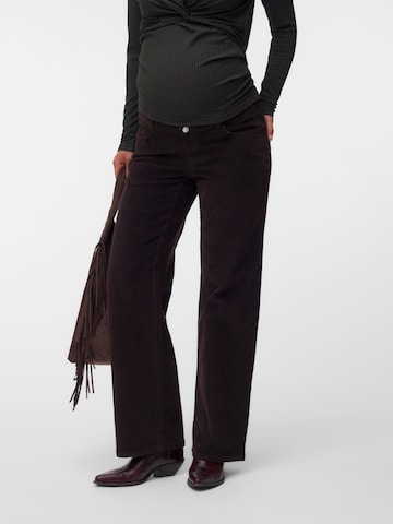 Vero Moda Maternity Широкий Штаны 'VMMTESSA' в Коричневый: спереди
