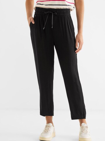 STREET ONE Loose fit Pants 'Bonny' in Black: front