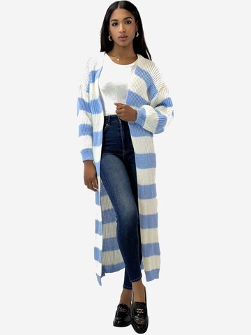 Elara Lang cardigan i blå: forside