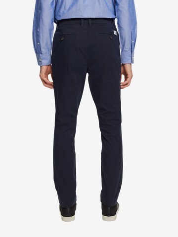 Coupe slim Pantalon chino ESPRIT en bleu