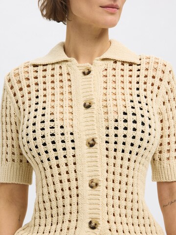 SELECTED Gebreid vest in Beige