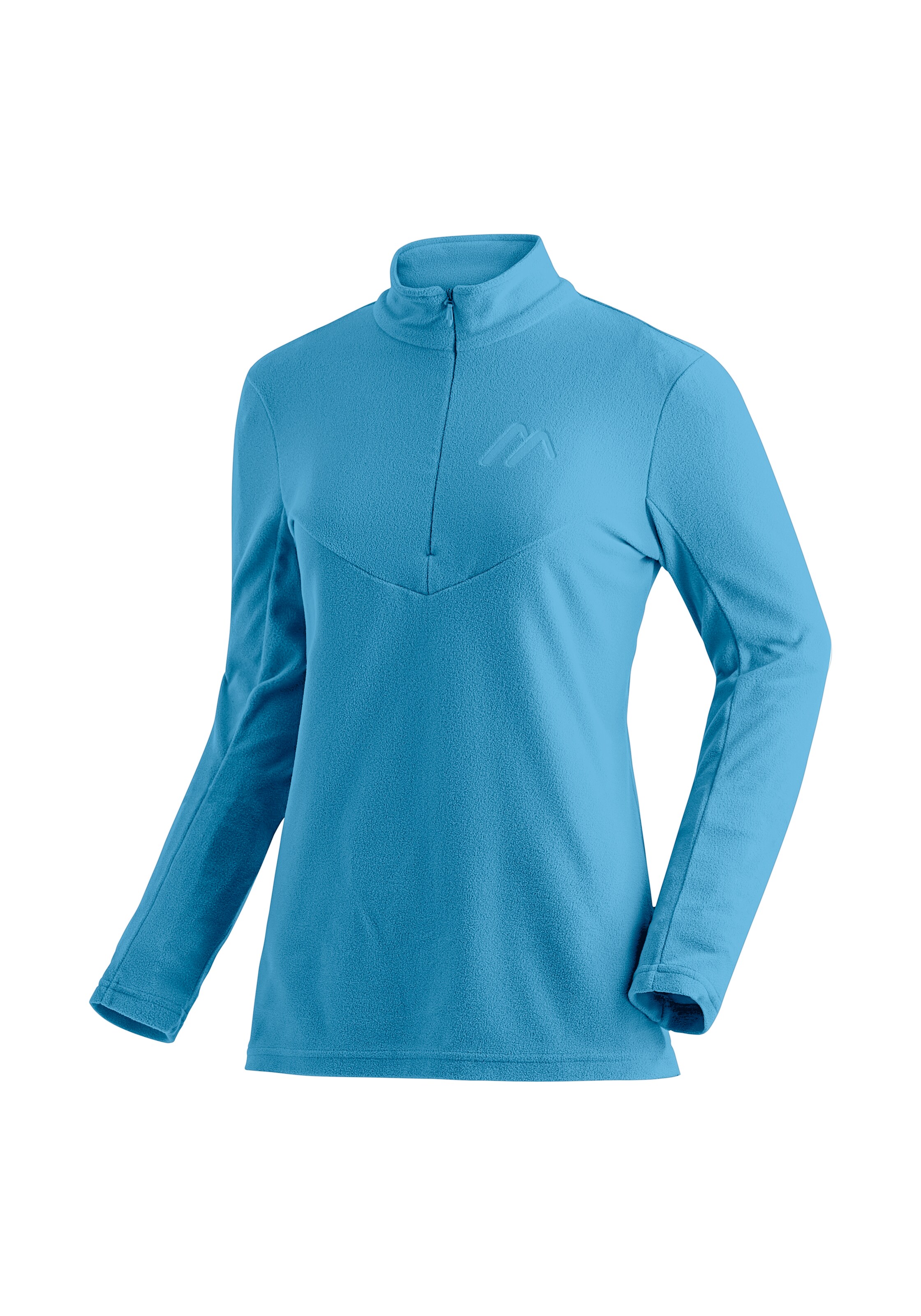 Maier Sports Athletic Fleece Jacket in Blue: front