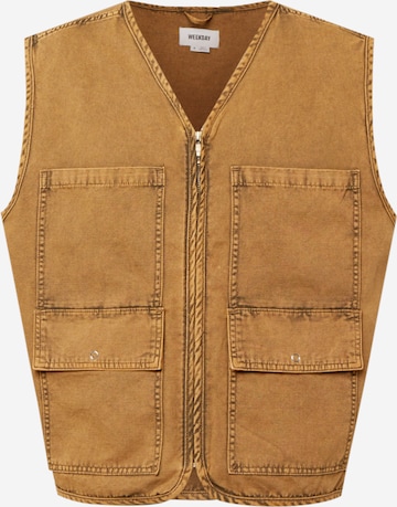 WEEKDAY Vest 'Earn' in Brown: front