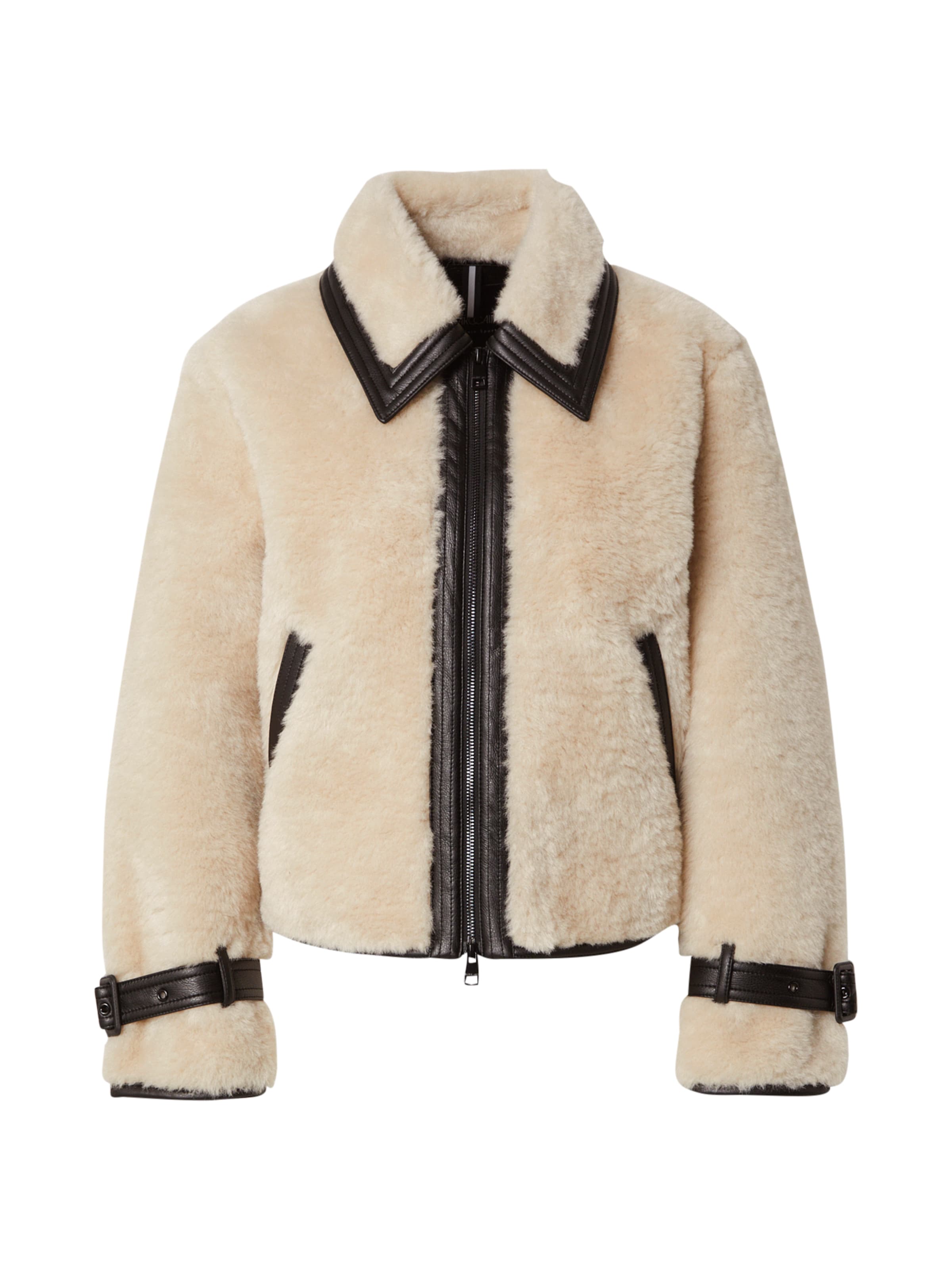 Marc Cain Φθινοπωρινό και ανοιξιάτικο μπουφάν σε μπεζ: μπροστά