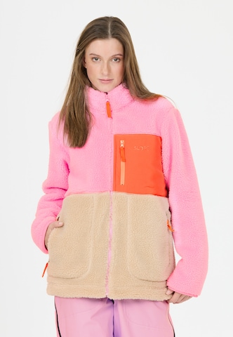 SLOPE Fleece Jacket 'Katau' in Pink: front