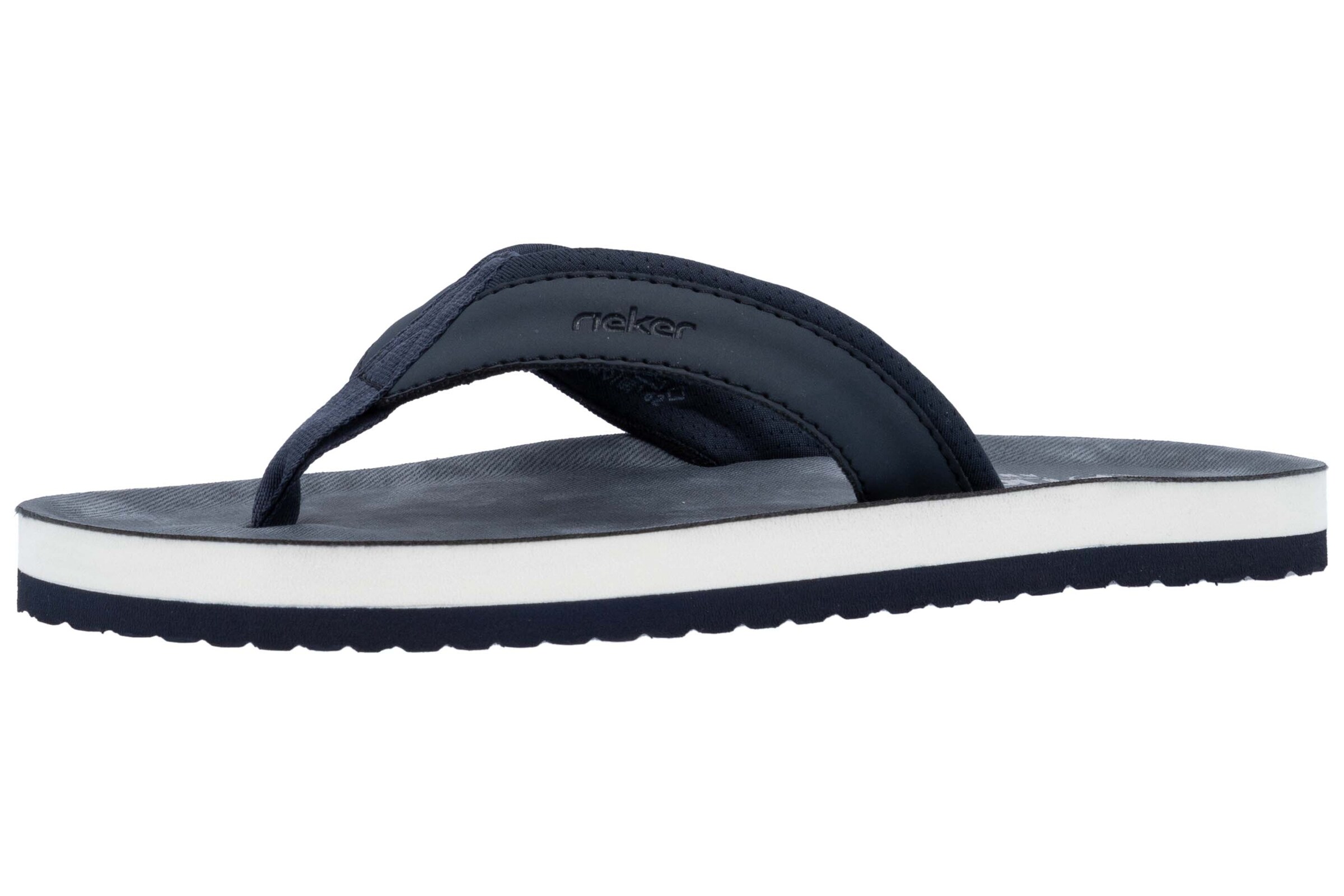 Tongs Rieker en bleu : devant