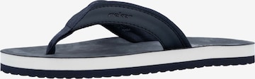 Tongs Rieker en bleu : devant