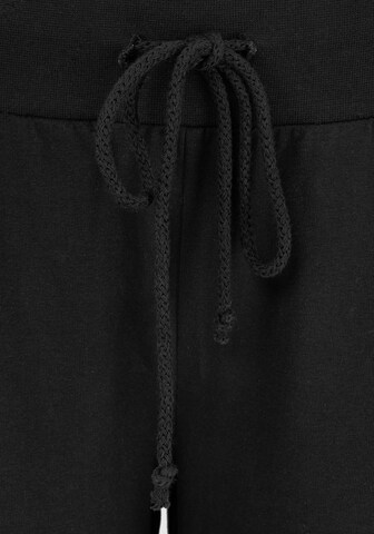 BEACH TIME Loosefit 7/8-Strandhose in Schwarz