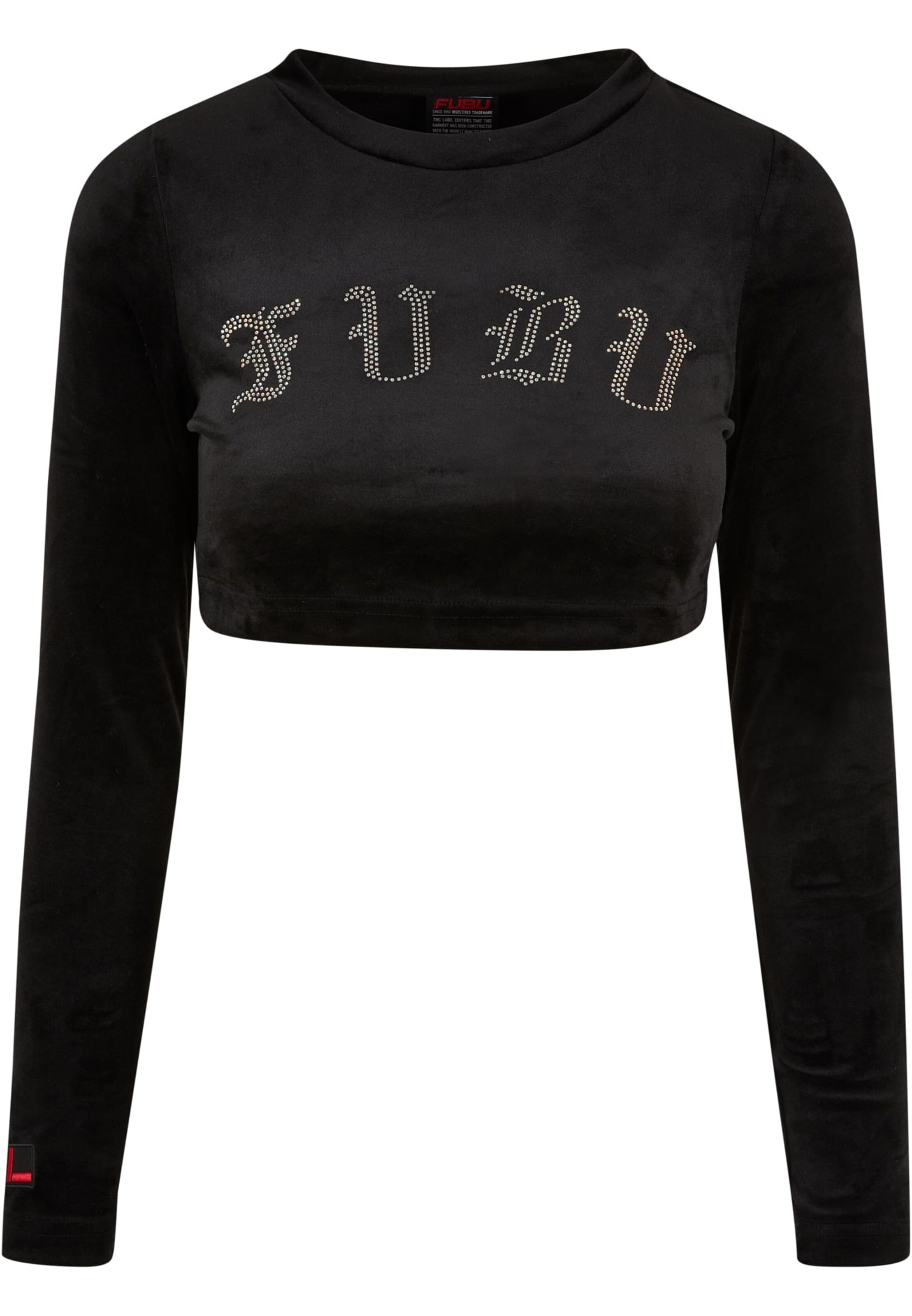 T-shirt 'Old English Rhinestone' FUBU en noir : devant