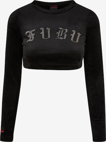 FUBU Shirt 'Old English Rhinestone' in Black: front