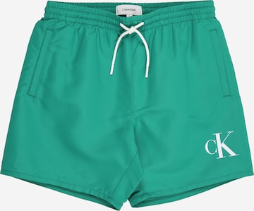Calvin Klein Swimwear - Bermudas en verde: frente