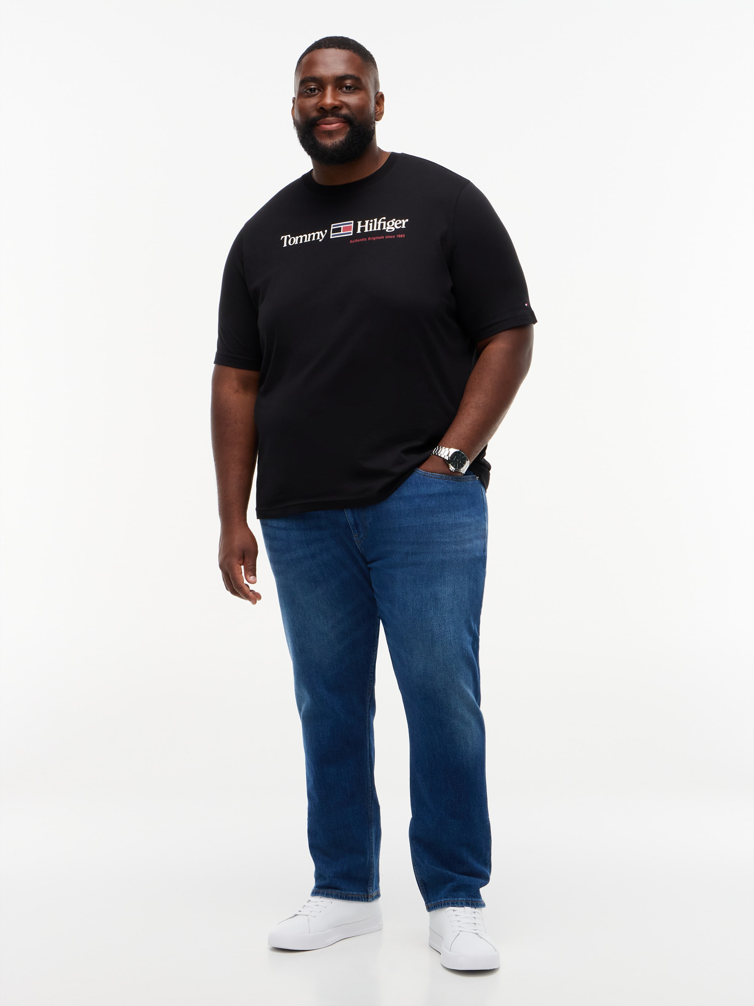 Tommy Hilfiger Big & Tall Shirt in Schwarz