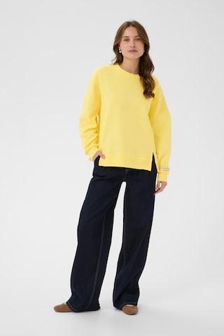 CULTURE Sweatshirt i gul