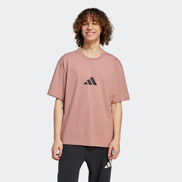 ADIDAS SPORTSWEAR - Camisa funcionais 'Z.N.E.' em vermelho: frente