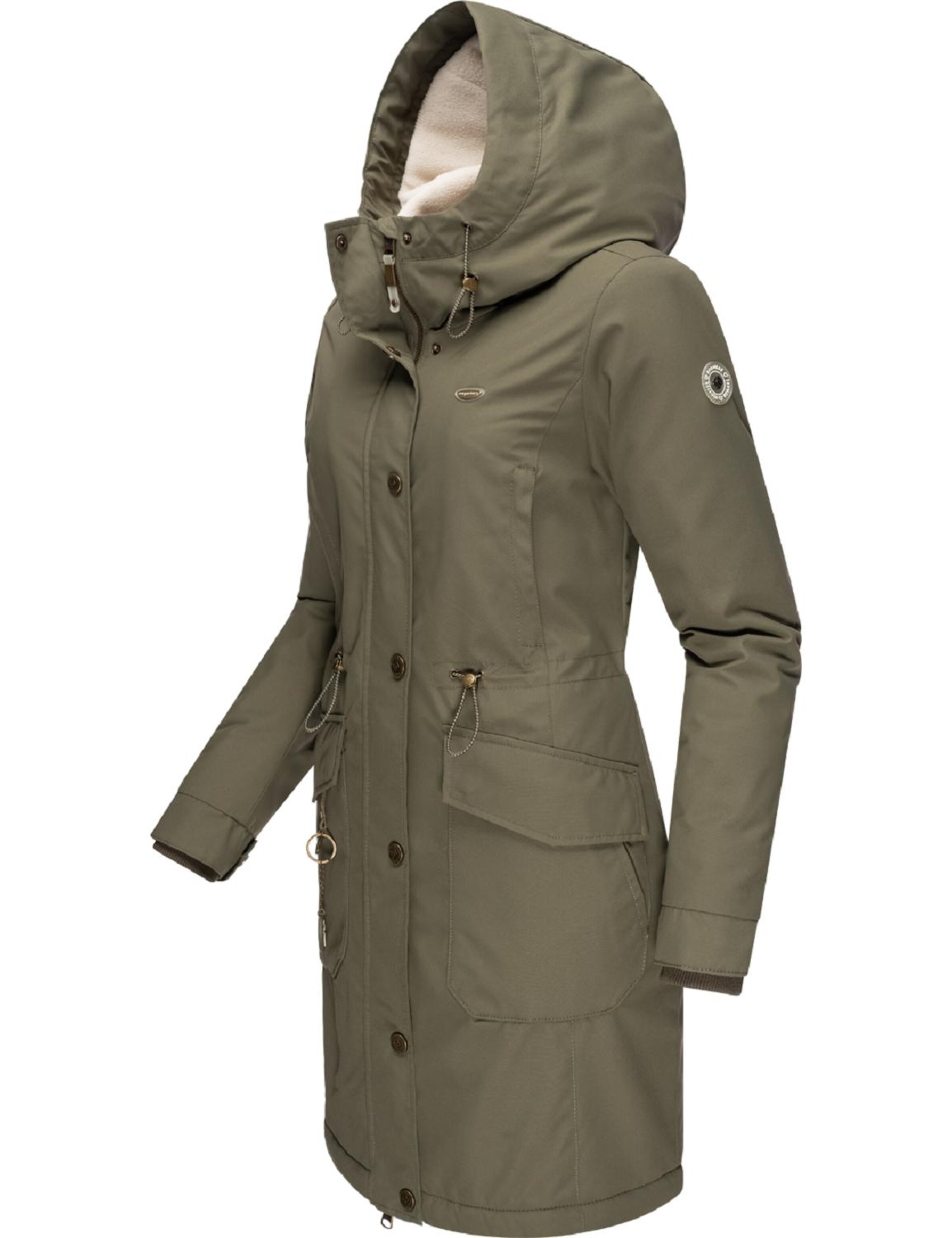 Frauen Große Größen Ragwear Wintermantel 'Reloved Intl.' in Oliv - CH09950 Frauen Große Größen Ragwear Wintermantel 'Reloved Intl.' in Oliv - CH09950