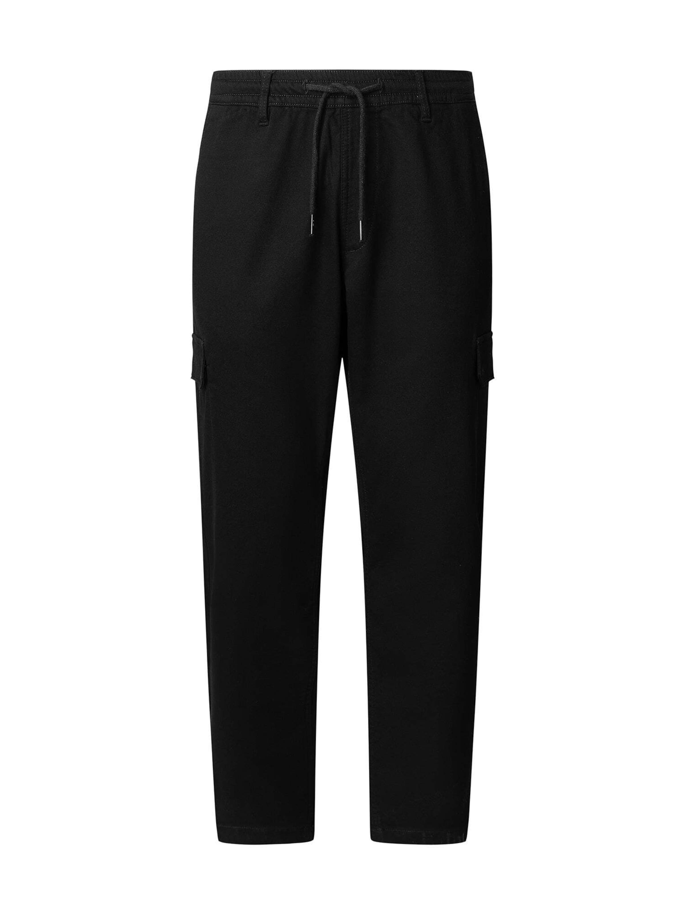 Pepe Jeans Tapered Cargo trousers in Black: front