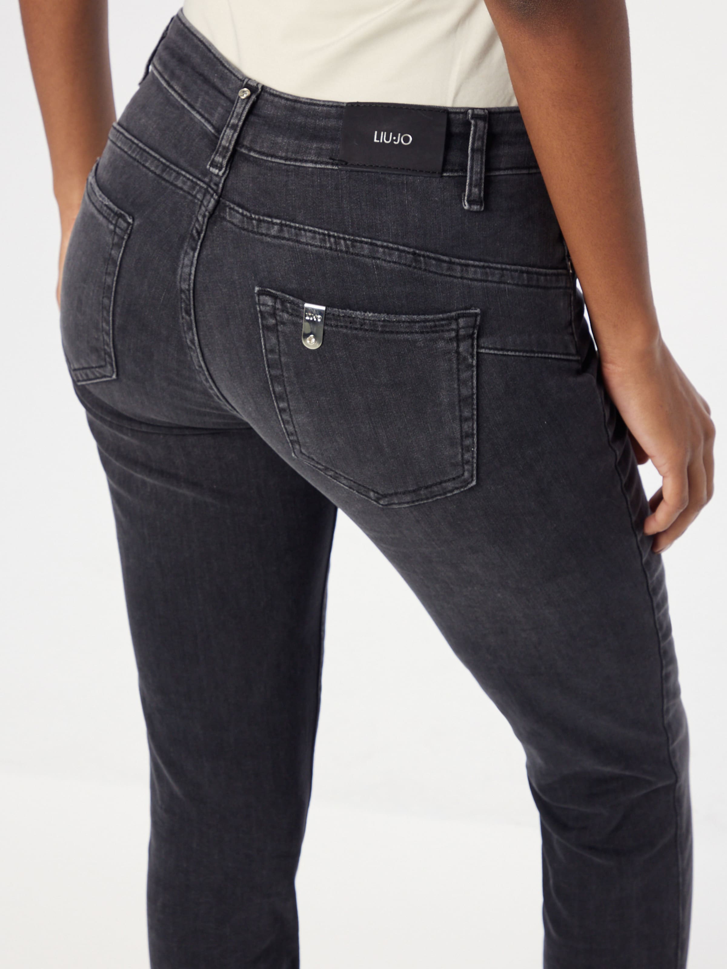 デニム・ジーパン LIU JO Woman Jeans Black UXX037D4811 88256 Skinny jeans with belt Lisa | black | Liu Jo Denim
