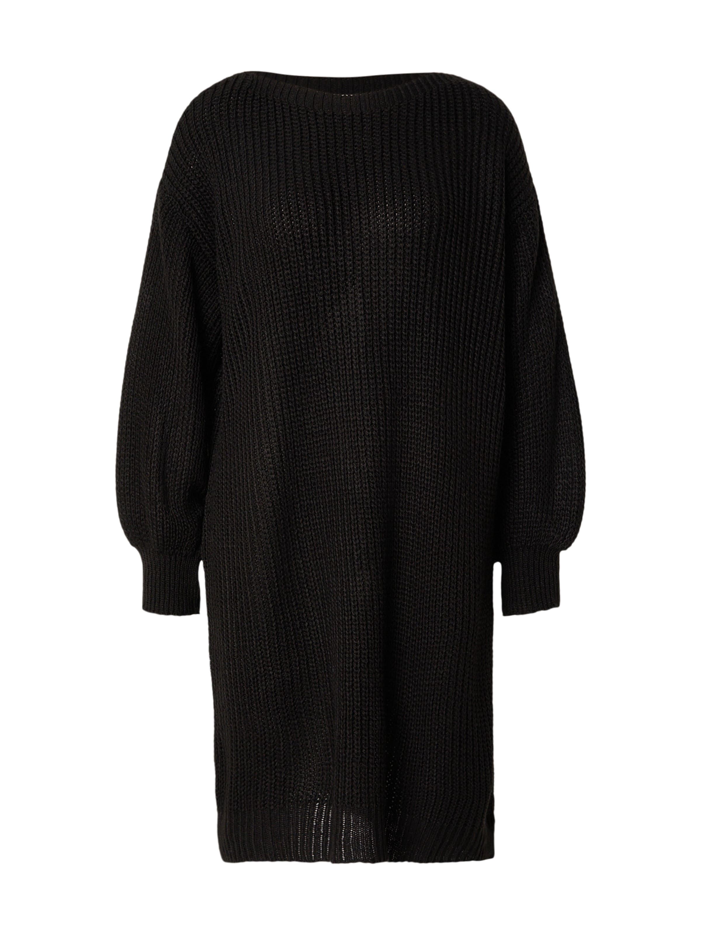 ZABAIONE Gebreide jurk 'Co44volta' in Zwart: voorkant